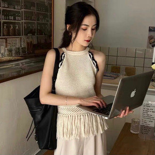 Áo ba lỗ len móc tua rua - Claire Dress