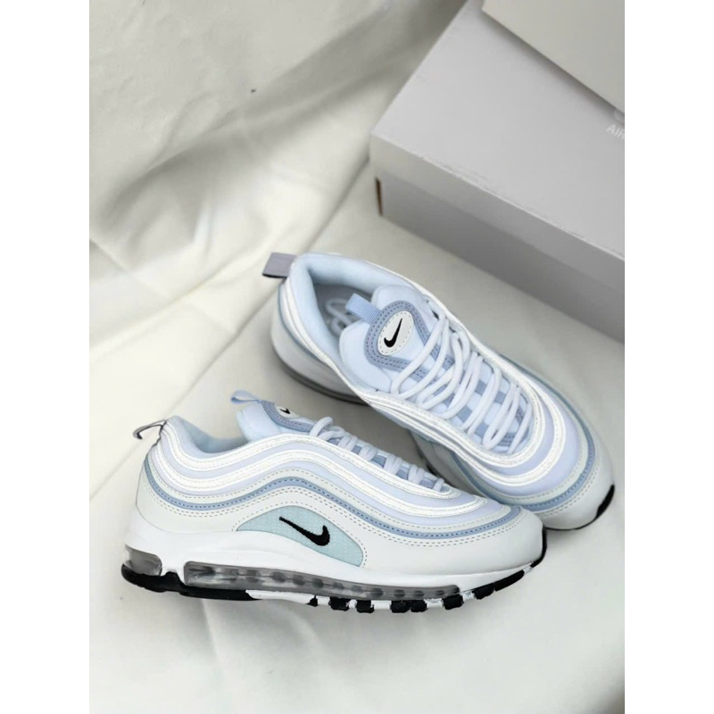 Giày Njke Max97 Trắng Xanh mới, giầy thể thao nam nữ full box bill có phản quang