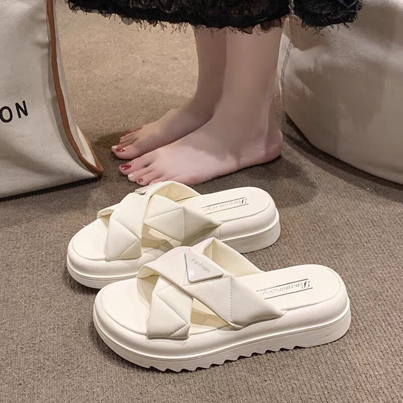 Dép nữ quai chéo đế răng cưa JD chất đẹp(phom to)