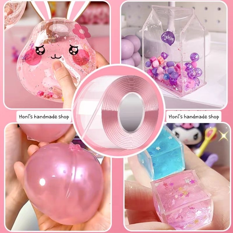 Băng keo nano keo thổi bong bóng tự tạo hình kèm phụ kiện, đồ chơi trẻ em keo nano tạo hình
