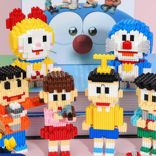 Đồ chơi xếp hình doremon,nobita,xuka,xeko,chaien,doremi, lắp ghép hoạt hình doremon và những người bạn