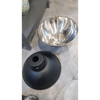 Chao đèn thả trang trí inox D350 kèm bát treo đèn