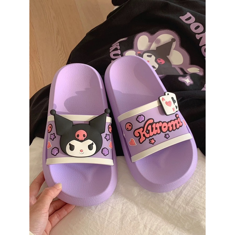 Dép bánh mì, Dép quai ngang hoạ tiết KUROMI thương hiệu XIXITAO