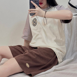 Áo thun 52retroHZ Raglan tay xám logo basic cotton cao cấp
