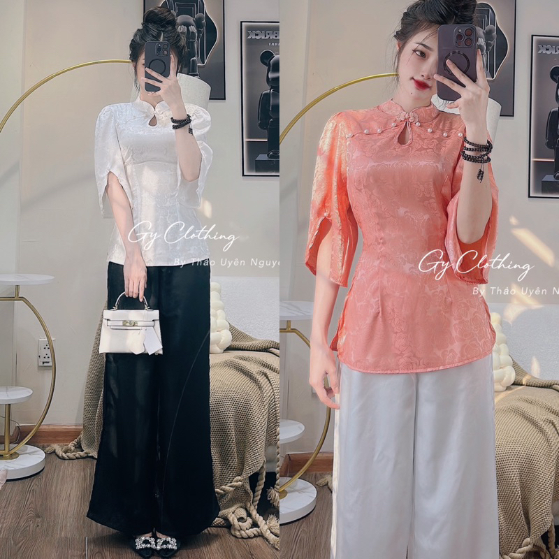 SET BỘ BÀ BÀ GẤM GIỌT NƯỚC BỘ PHÁP PHỤC - BỘ LAM - BỘ CHÙA KHOÉT NGỰC TAY XẺ ĐÍNH NGỌC