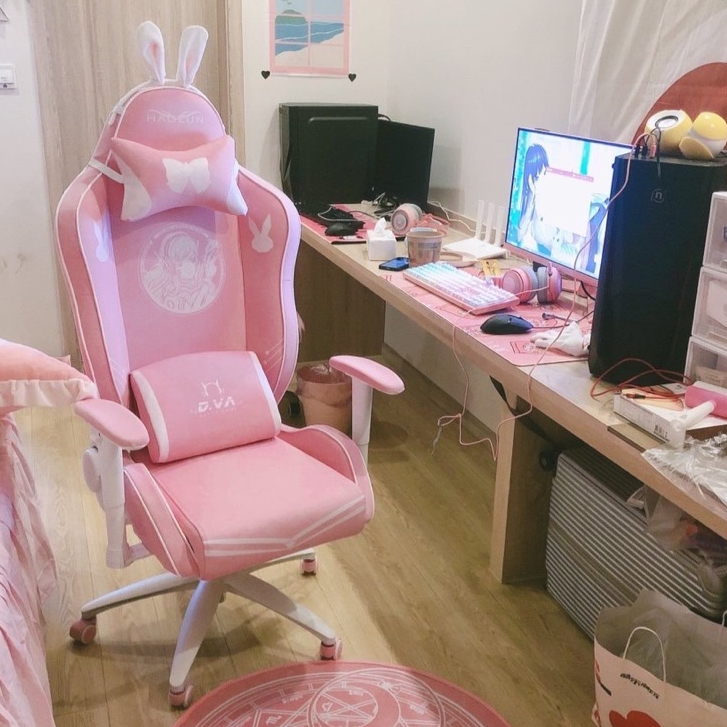 Ghế Livestream Hồng Có Tai Thỏ