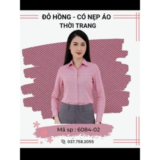 Áo sơ mi nữ Thái Hòa sọc caro kiểu giấu nút có nhiều màu