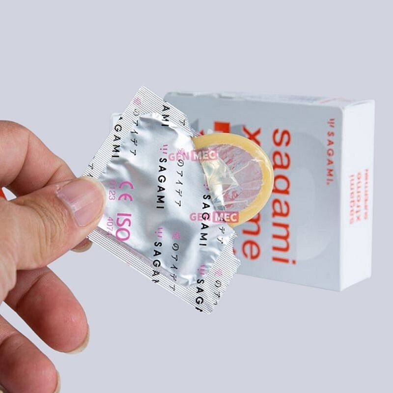 Bao cao su Sagami xtreme super thin siêu mỏng size 52mm hộp 10 bcs