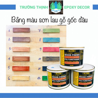 Bảng màu sơn lau gỗ 12 màu gỗ - trường thịnh sài gòn