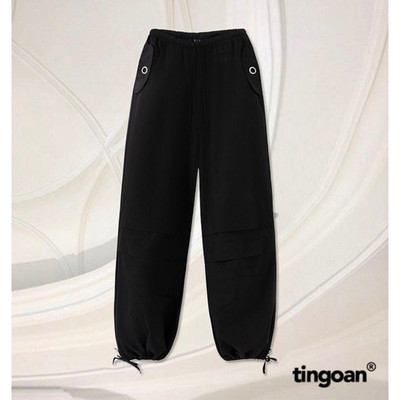 TINGOAN® - Quần chun co giãn rút dây 2 lớp đen HIGHWAY PANTS/BL PHIÊN BẢN T6.2026