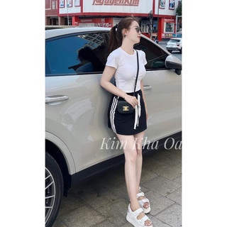 Áo croptop ôm body tay ngắn fom cực xinh chất mềm mát ( Mã H10 )