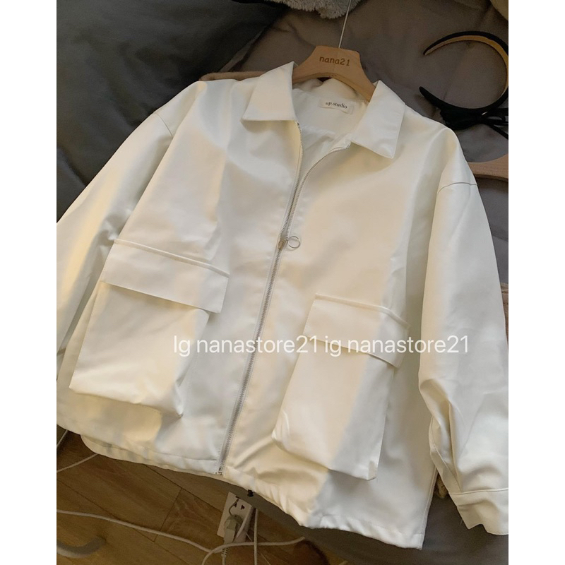 Áo khoác da túi hộp 2 màu Nana21 Nanastore21