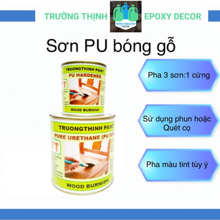 Sơn pu bóng gỗ hai thành phần bộ 1kg - trường thịnh sài gòn