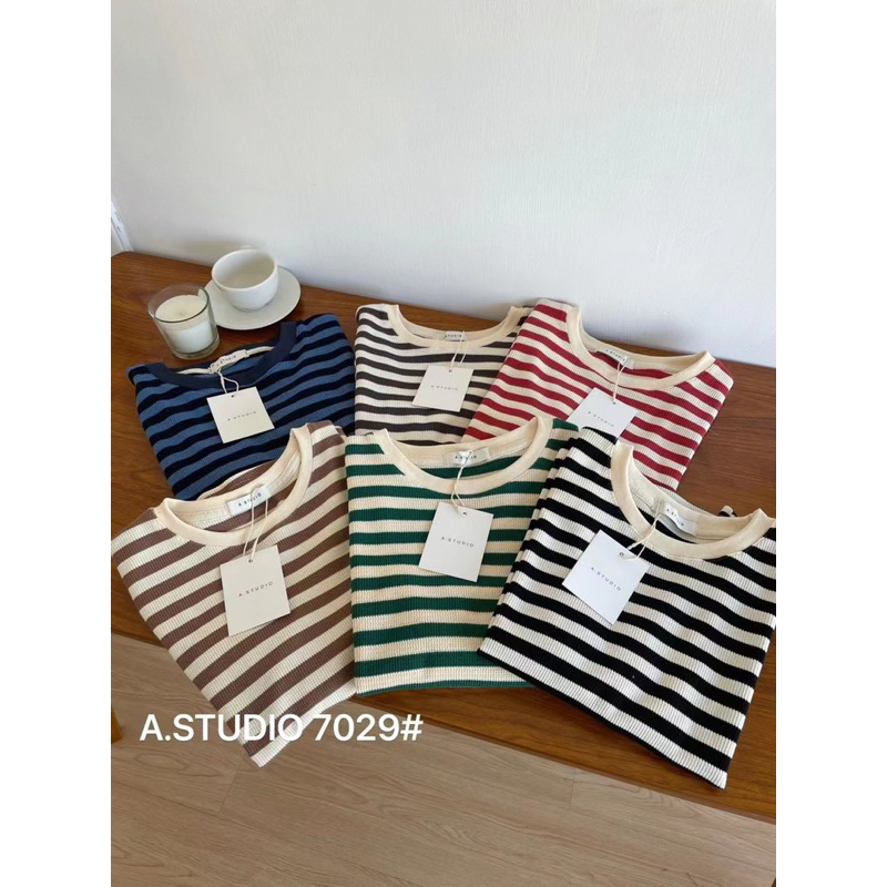 Áo pull kẻ ngang sợi dệt form vừa, kiểu dáng basic freesize ảnh thật ở cuối