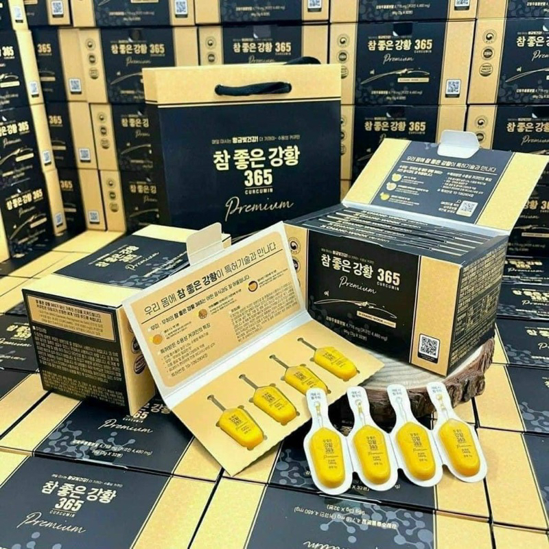 [Hàng Bay] [Hàng Siêu Cấp] Tinh Chất Nghệ Nano 365 Curcumin Premium Hàn Quốc Hộp 32 tép ( Hàng Bay)