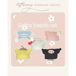 Mũ len tai mèo Sarino Kuromi, Hello Kitty, Cinnamoroll/Beanie cat Sarino/ẢNH THẬT