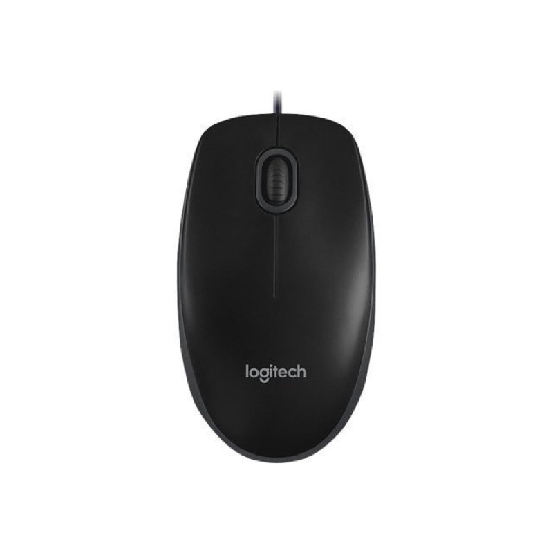Chuột có dây Logitech B100 - Dây dài 1m8, thiết kế ôm tay, thuận cả 2 tay