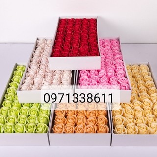 hoa hồng sáp thơm 3 lớp [ hộp 50 bông loại 1]