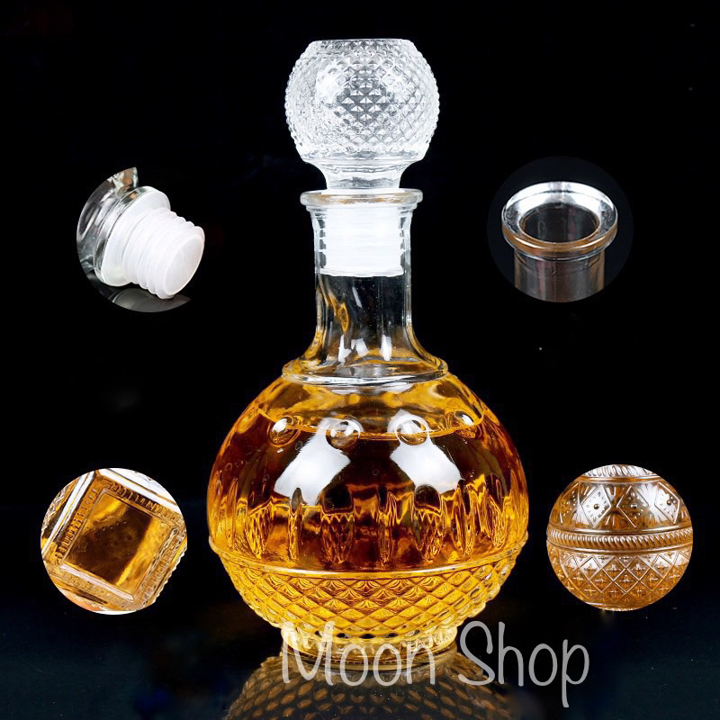 Bình, Chai đựng rượu thuỷ tinh đẹp cao cấp 1L mẫu số 12