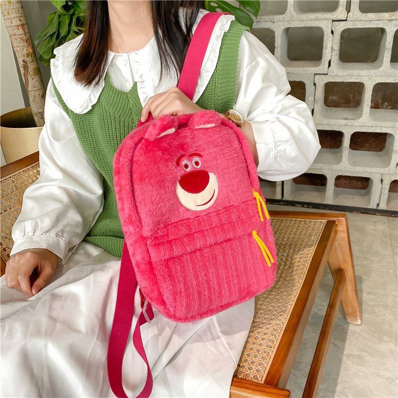 Balo gấu hoạt hình gấu dâu siêu rẻ