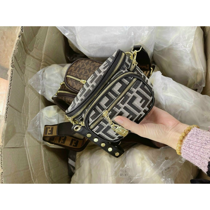 Túi bao tử đeo chéo nam nữ thời trang sang xịn Rosabeli