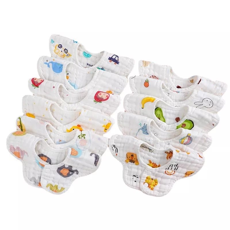 Yếm Xô Tròn Hình Cánh Hoa Xoay 360 Độ, Nhiều Mẫu Cho Bé