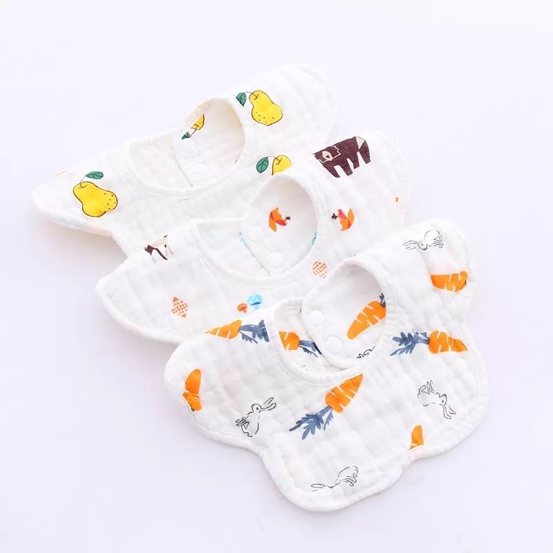 Yếm Xô Tròn Hình Cánh Hoa Xoay 360 Độ, Nhiều Mẫu Cho Bé