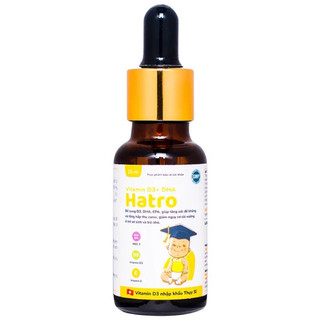 Dung dịch uống hatro vitamin d3+ dha pharvina bổ sung vitamin d3, dha