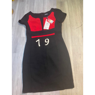 New đầm đen phối eo 75cm mã 192
