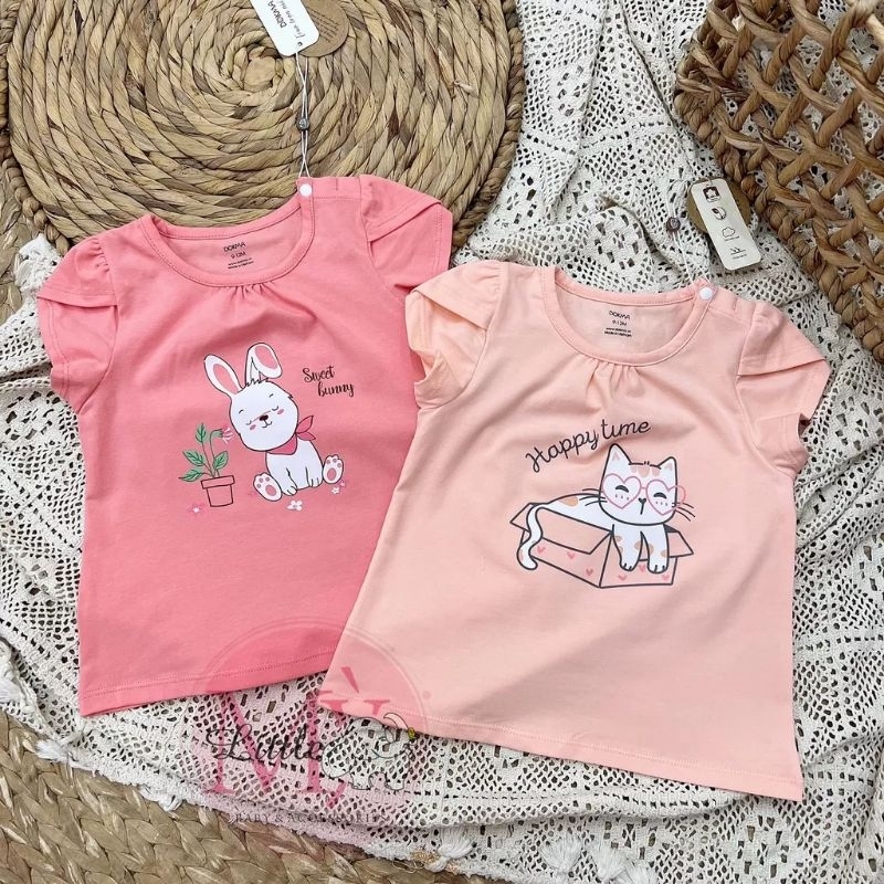 Áo cộc tay bé gái Dokma 9-36M mã DA1379