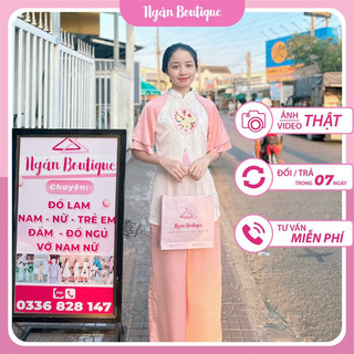 Set đồ lam Phật tử đi chùa thiết kế lụa ngọc trai cao cấp
