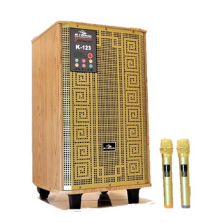 Loa kéo kiomic k123 bo mạch mới nhất, 2 mic uhf