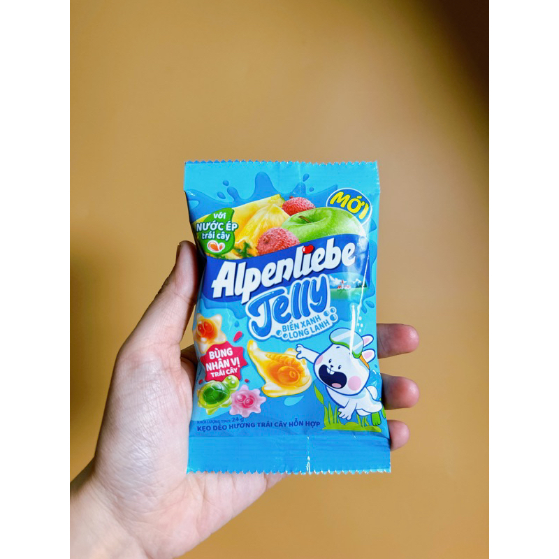 Kẹo dẻo Alpenliebe Jelly gói 24gram, đồ ăn vặt