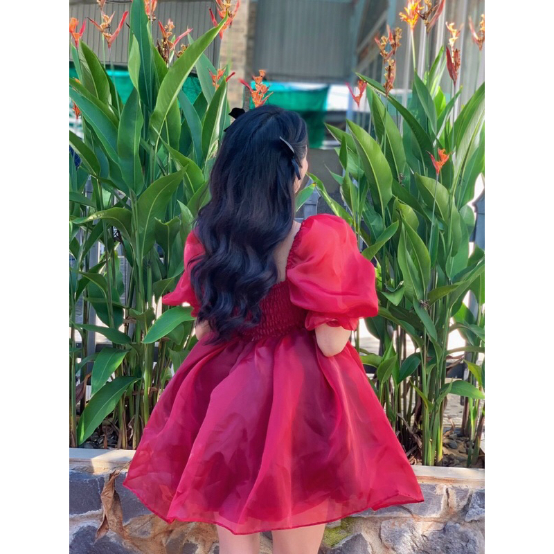 Đầm Babydoll Xoè Kiểu Dáng Công Chúa Siêu Xinh Chất Liệu Orrganza Cao Cấp Hàng Loai 1 225
