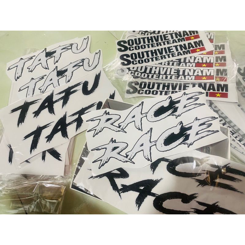 Tem dán xe máy Race - TaFu