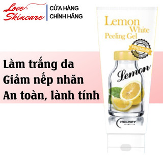 Tẩy Da Chết Mặt, Làm Trắng, Giảm Nhăn, Chống lão hoá Holikey Lemon White Peeling Gel LOVESKINCARE VN