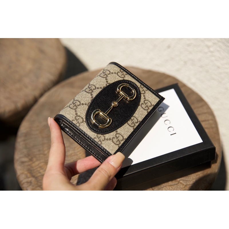 Ví Gập Gucci Horsebit Đen Nâu  -  By Anh Dinh Phuong