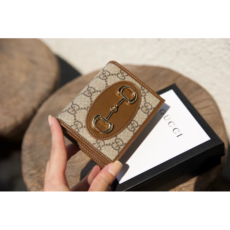 Ví Gập Gucci Horsebit Đen Nâu  -  By Anh Dinh Phuong
