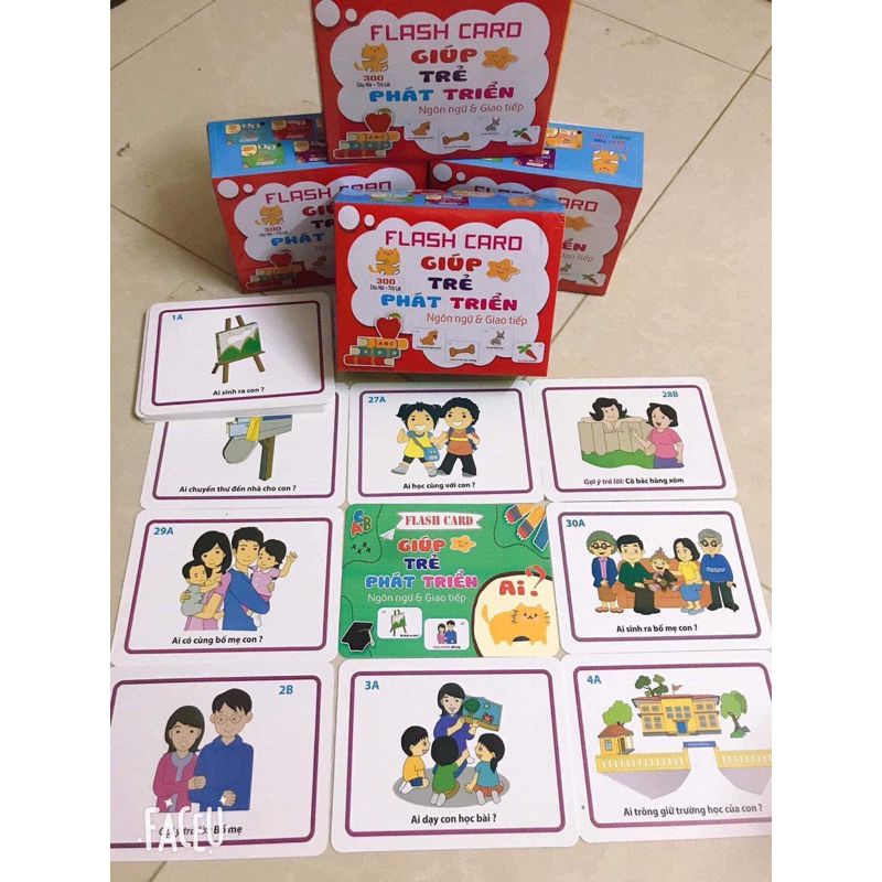 ❤️🍄 Flash card phát triển ngôn ngữ giao tiếp Ai? Cái gì? Tại sao?