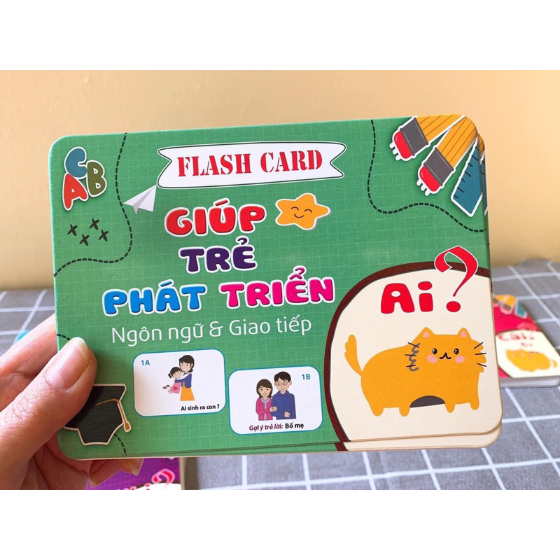 ❤️🍄 Flash card phát triển ngôn ngữ giao tiếp Ai? Cái gì? Tại sao?