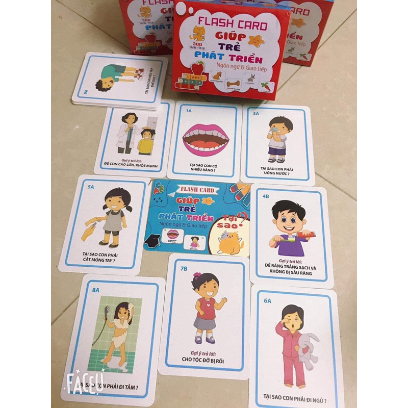 ❤️🍄 Flash card phát triển ngôn ngữ giao tiếp Ai? Cái gì? Tại sao?