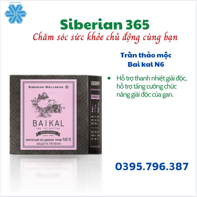 [Trà gan mật N6] Trà thảo mộc Siberian Baikal tea collection.Herbal teaN6 - Trà gan mật Siberian - 30 túi