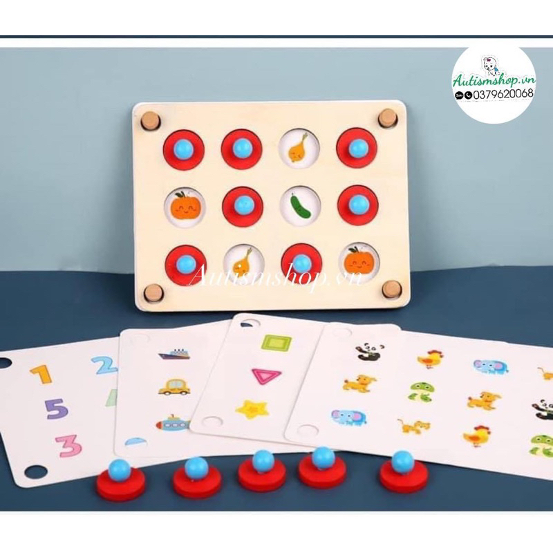 🍄 Đồ chơi lật hình luyện trí nhớ Autismshop