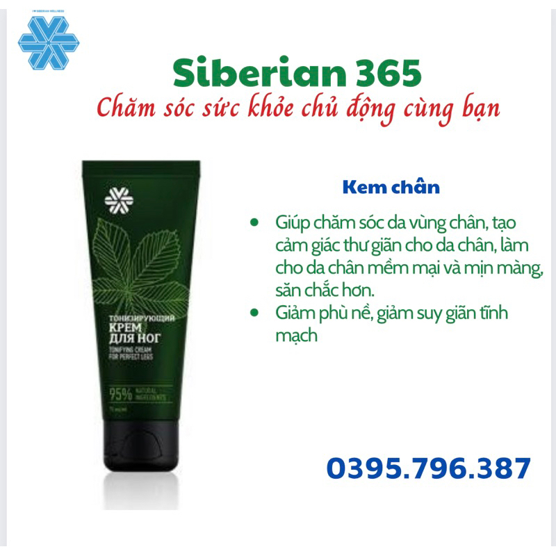 Kem chân SIBERIAN WELLNESS Tonifying cream for perfect legs