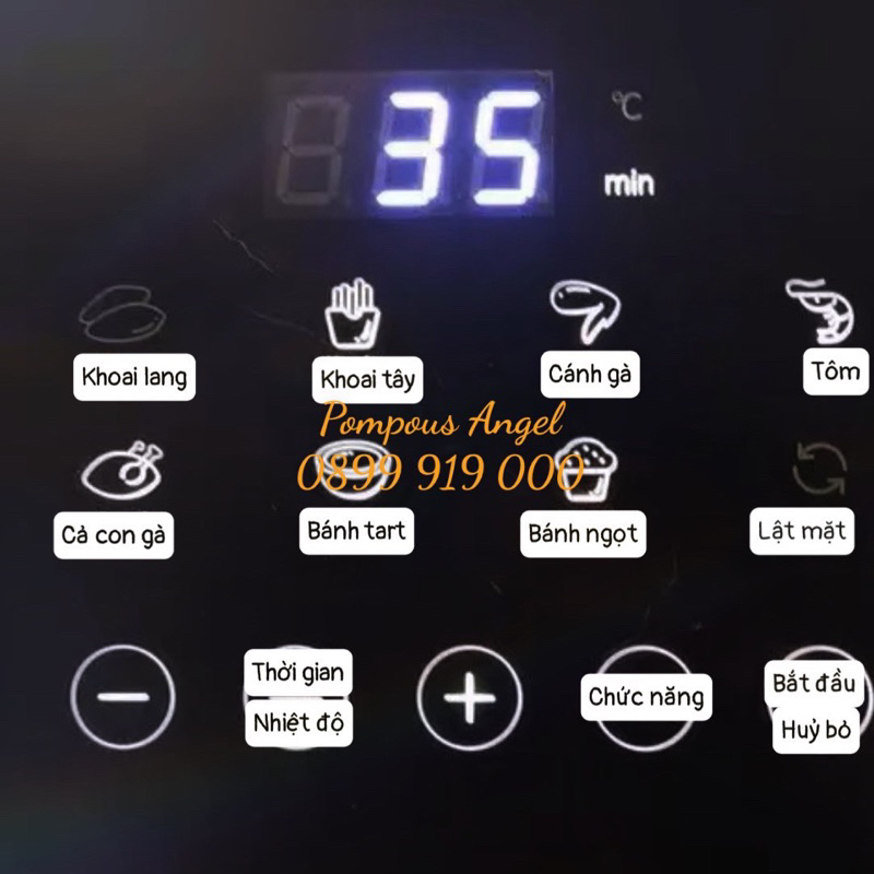 Nồi chiên không dầu mặt kính dung tích 5L BEAR QZG- F15E3 1500W màu trắng bảo hành 12 tháng