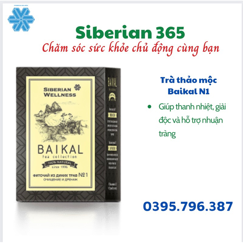 [Trà gan ruột thận N1] Trà thảo mộc Siberian Baikal tea collection Herbal tea N1 - 30 túi - Date T12/2024
