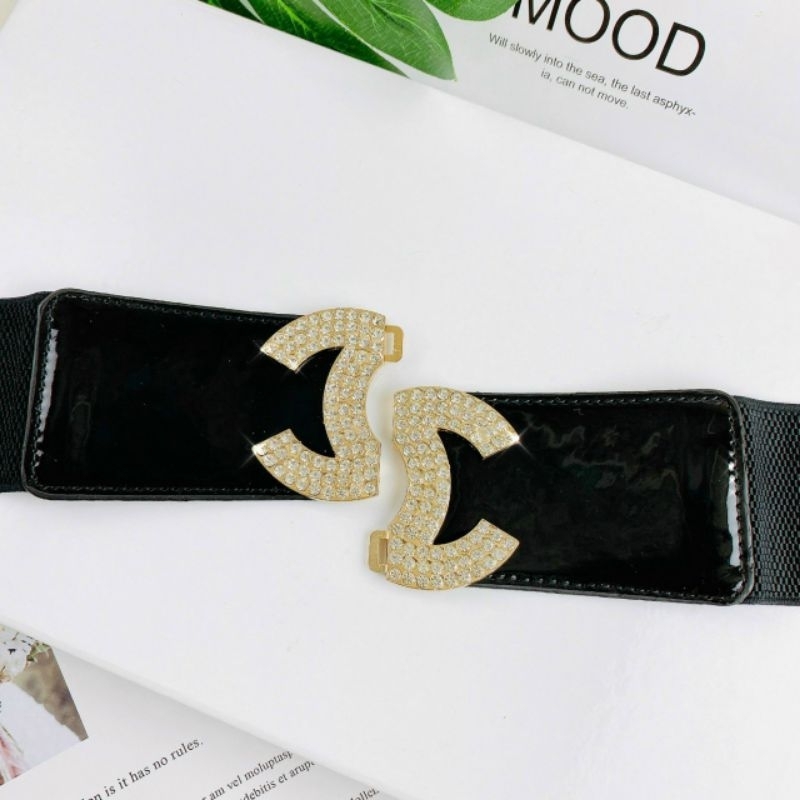 Dây nịt thun đai váy nữ móc cài trước tiện lợi.Bản 6cm lưng thun co giãn