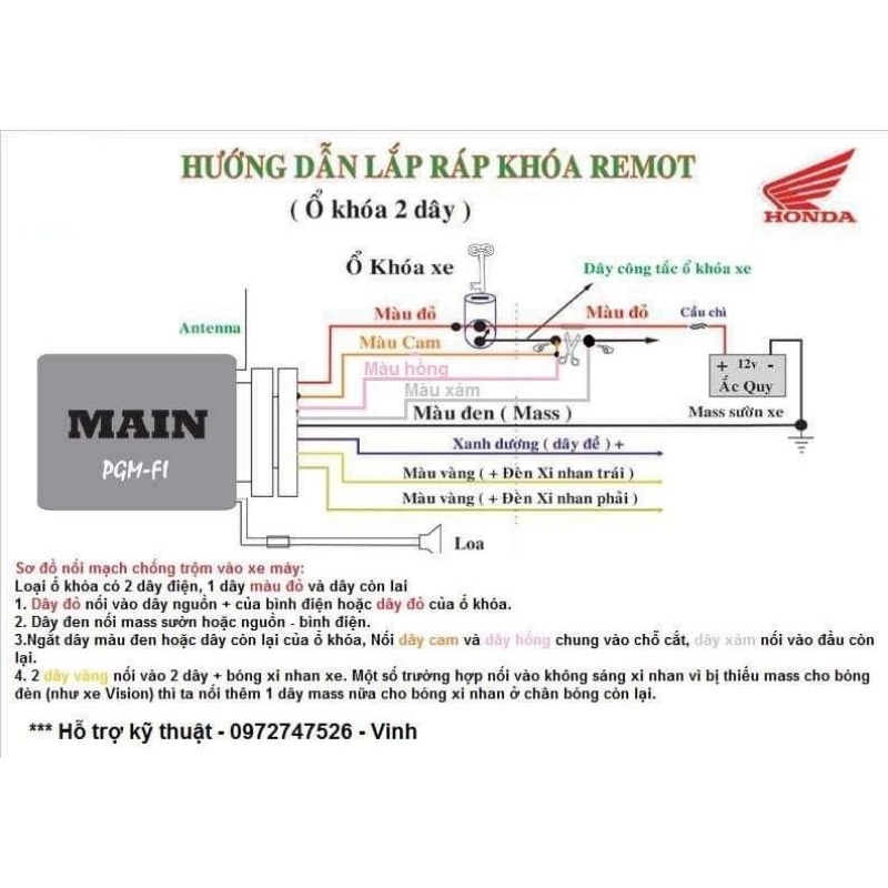 Bộ chống trộm xe máy