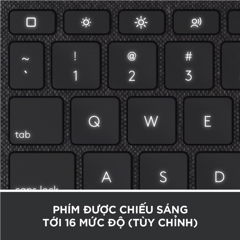 Bao da kèm phím Logitech Combo Touch dành cho iPad Gen 10  - Tháo rời Trackpad, chiếu sáng nền