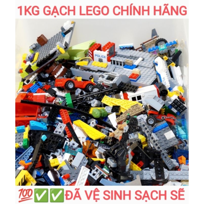 1kg gạch xếp hình LEGO chính hãng Đan Mạch đã vệ sinh